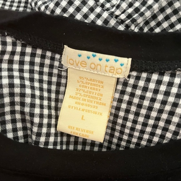 LOVE ON TOP Girls sz L Black Dress Gingham Ruffle Short Sleeve - Picture 7 of 7